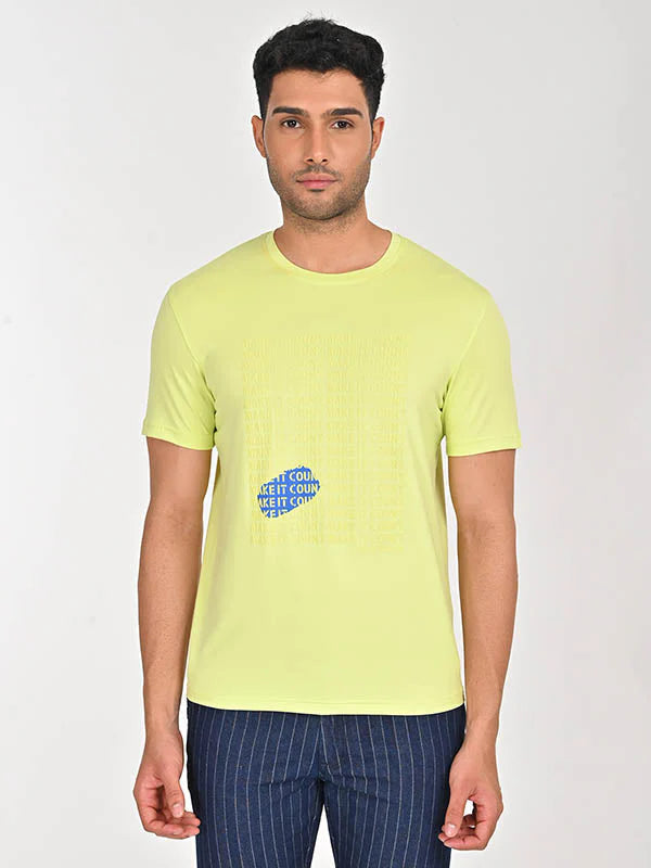 Men Sporty Moisture Graphic Crew Neck T-Shirt ITMTS01929