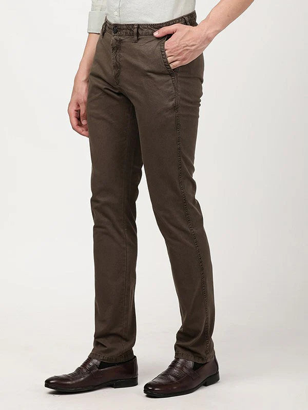Men Brooklyn Fit Cotton Blend Trouser ITMTR01809