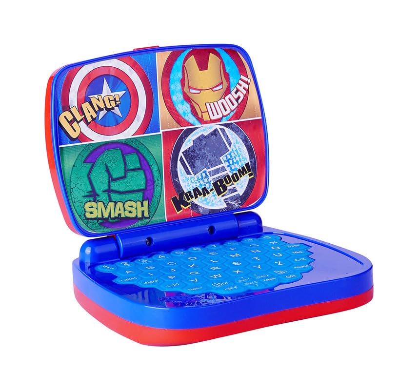 Kriiddaank Avengers Theme Educational Laptop Without Screen for Kids | Fun & Educational Toy for Kids | Safe, Engaging & Interactive Play