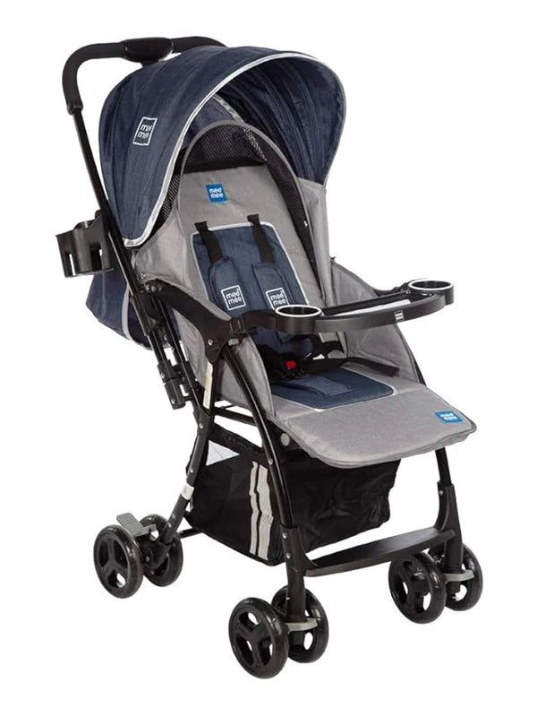 Easy to Push Stylish Baby Pram with Quick One-Hand Folding | Feeding tray with Bottle Holder