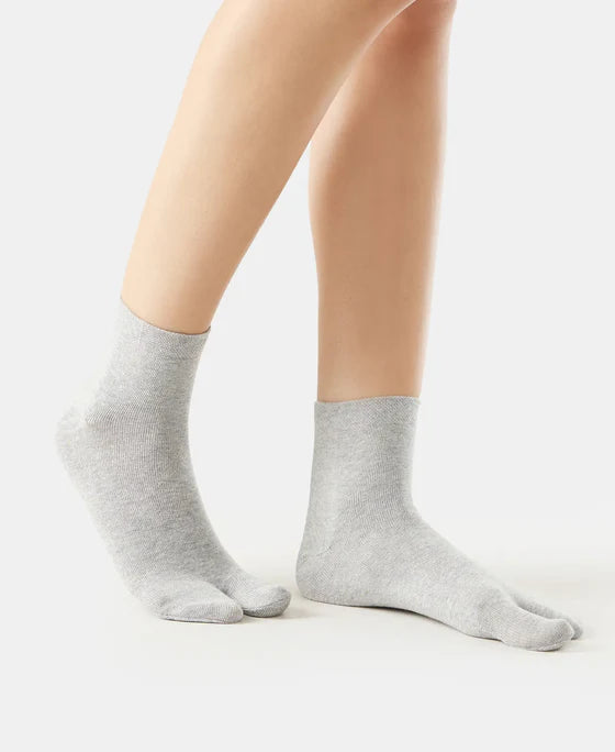 #7487 Compact Cotton Stretch Toe Socks with StayFresh Treatment