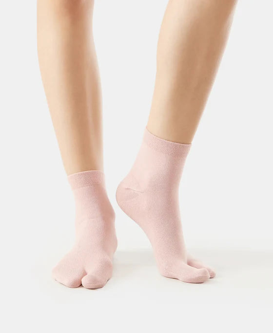 #7487 Compact Cotton Stretch Toe Socks with StayFresh Treatment