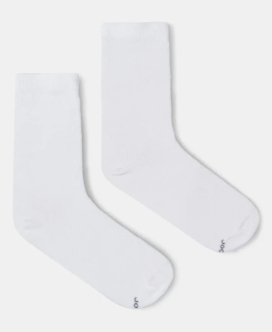 #7800 Kid's Compact Cotton Stretch Solid Calf Length Socks With StayFresh Treatment