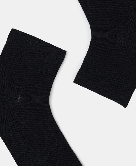 #7801 Kid's Compact Cotton Stretch Solid Ankle Length Socks With StayFresh Treatment