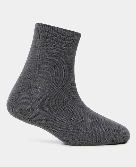 #7801 Kid's Compact Cotton Stretch Solid Ankle Length Socks With StayFresh Treatment