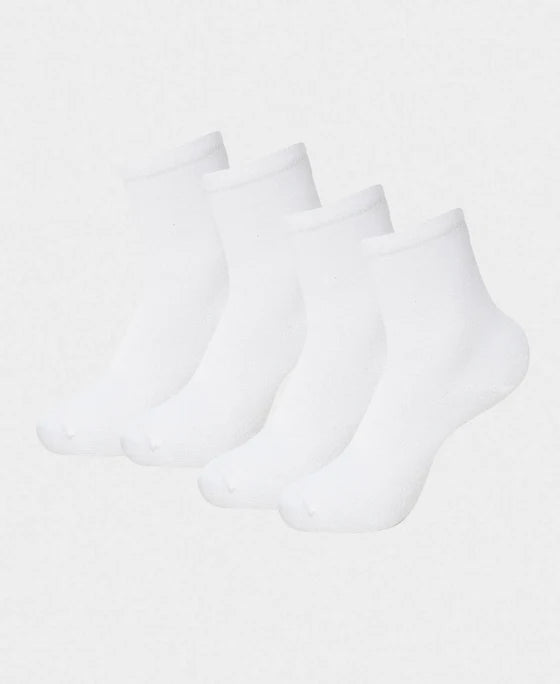 #7801 Kid's Compact Cotton Stretch Solid Ankle Length Socks With StayFresh Treatment -