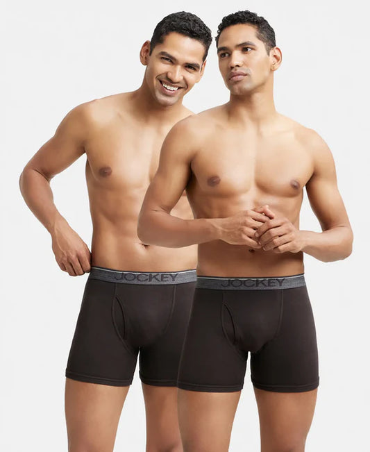 #8009 Super Combed Cotton Rib Solid Boxer Brief with Ultrasoft and Durable Waistband