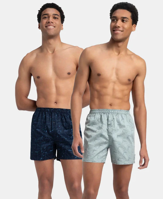#8222 Super Combed Mercerized Cotton Woven Printed Inner Boxers with Ultrasoft and Durable Inner Waistband