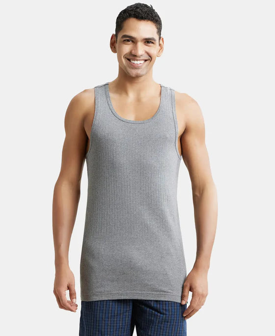 #9922 Super Combed Cotton Rib Round Neck with Racerback Gym Vest - Navy