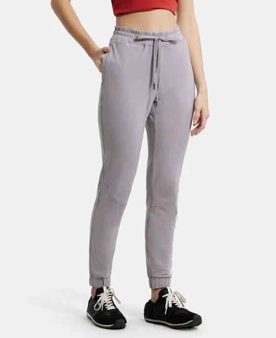 #A108 Super Combed Cotton Elastane Stretch Slim Fit Joggers with Side Pockets
