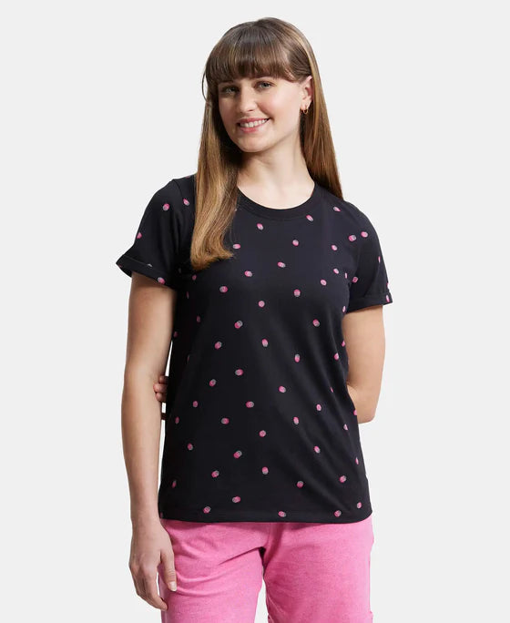#A144 Super Combed Cotton Relaxed Fit Printed Half Sleeve T-Shirt