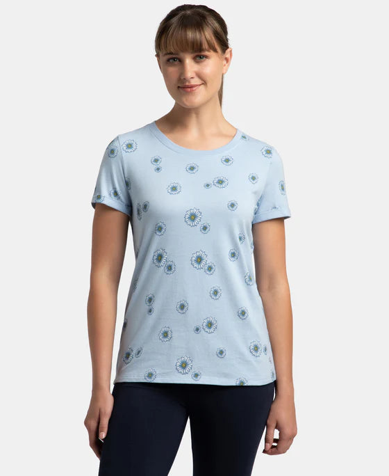 #A144 Super Combed Cotton Relaxed Fit Printed Half Sleeve T-Shirt