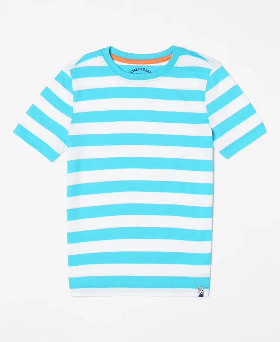 #AB09 Boy's Super Combed Cotton Striped Half Sleeve T-Shirt