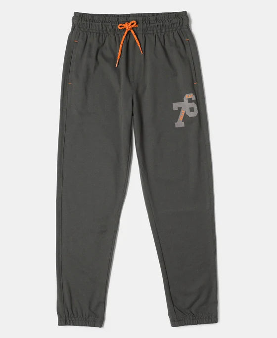 #AB10Boy's Super Combed Cotton Rich Graphic Printed Joggers with Elasticated Hem