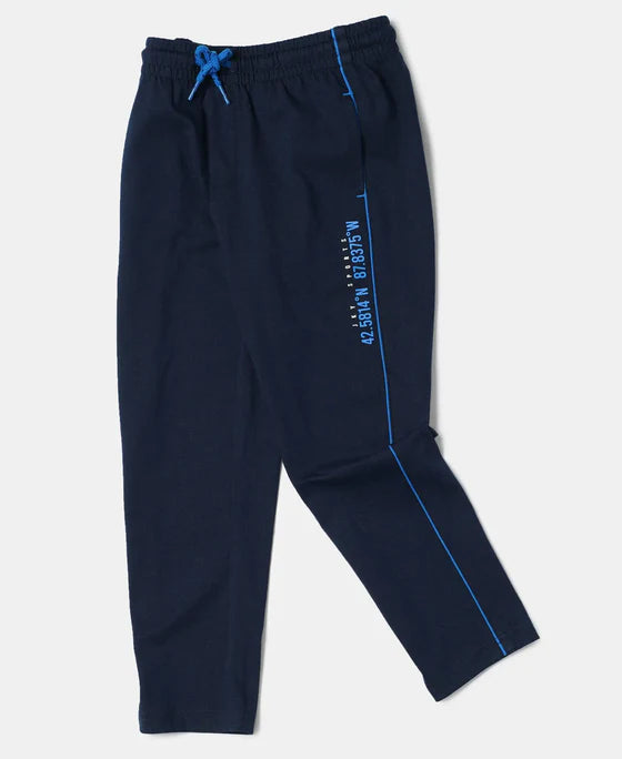 #AB10Boy's Super Combed Cotton Rich Graphic Printed Joggers with Elasticated Hem