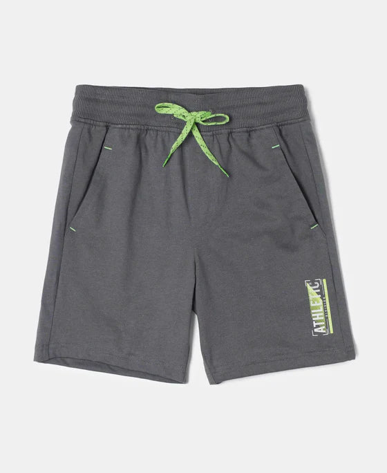 #AB12 Boy's Super Combed Cotton Rich Graphic Printed Shorts