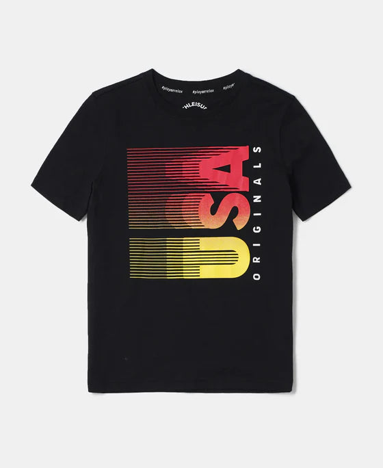 #AB23 Boy's Super Combed Cotton Graphic Printed Half Sleeve T-Shirt
