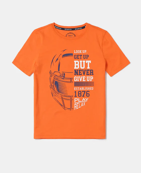 #AB23 Boy's Super Combed Cotton Graphic Printed Half Sleeve T-Shirt