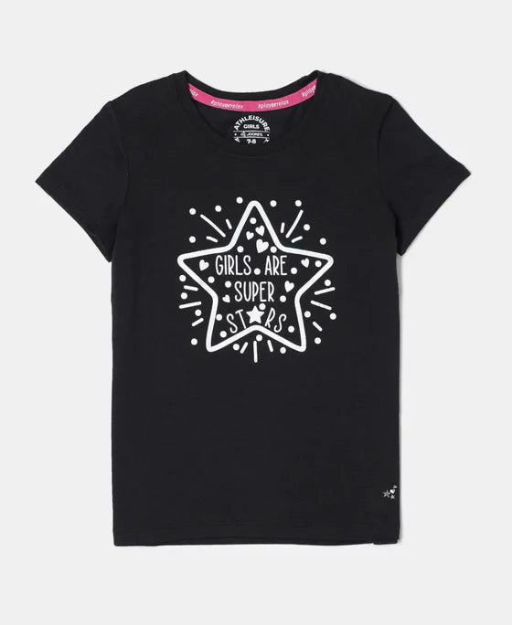 T-Shirt Girl's Super Combed Cotton Graphic Printed #AG01