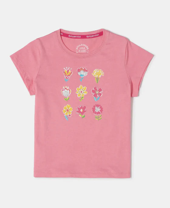 T-Shirt Girl's Super Combed Cotton Graphic Printed #AG01