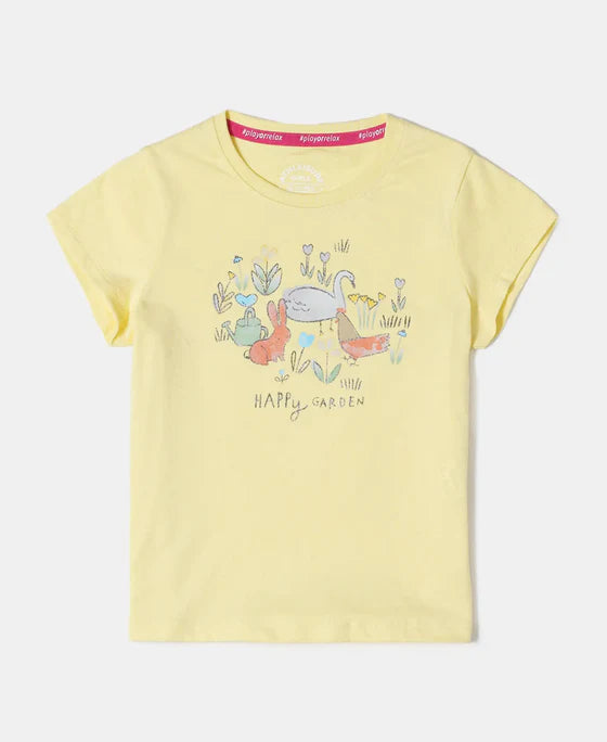 T-Shirt Girl's Super Combed Cotton Graphic Printed #AG01