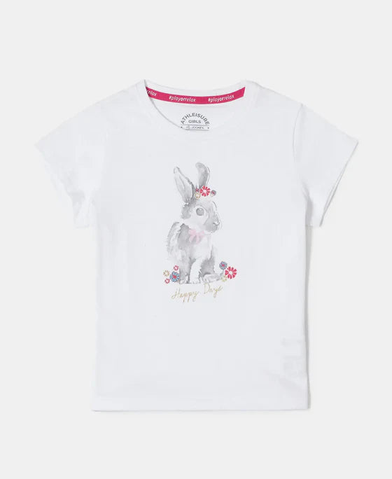 T-Shirt Girl's Super Combed Cotton Graphic Printed #AG01