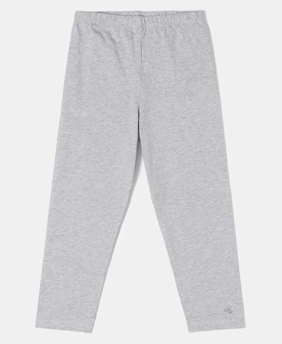 #AG54 Girl's Super Combed Cotton Elastane Stretch Three Quarter Leggings