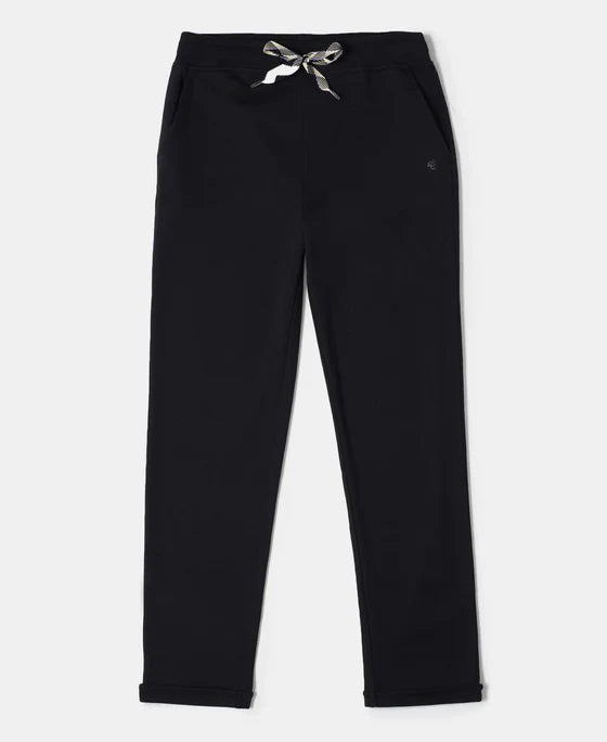 #AG85 Girls Super Combed Cotton Straight Fit Trackpants with Side Pocket