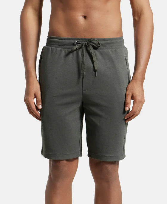 #AM14 Super Combed Cotton Rich Straight Fit Shorts with Zipper Pockets