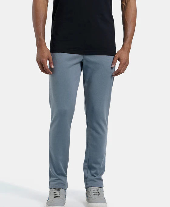 #AM44 Super Combed Cotton Rich Pique Slim Fit Trackpant with Side Zipper Pockets