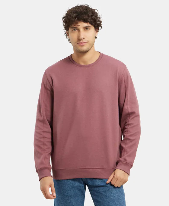 #AM48 Super Combed Cotton Rich Pique Sweatshirt with Ribbed Cuffs