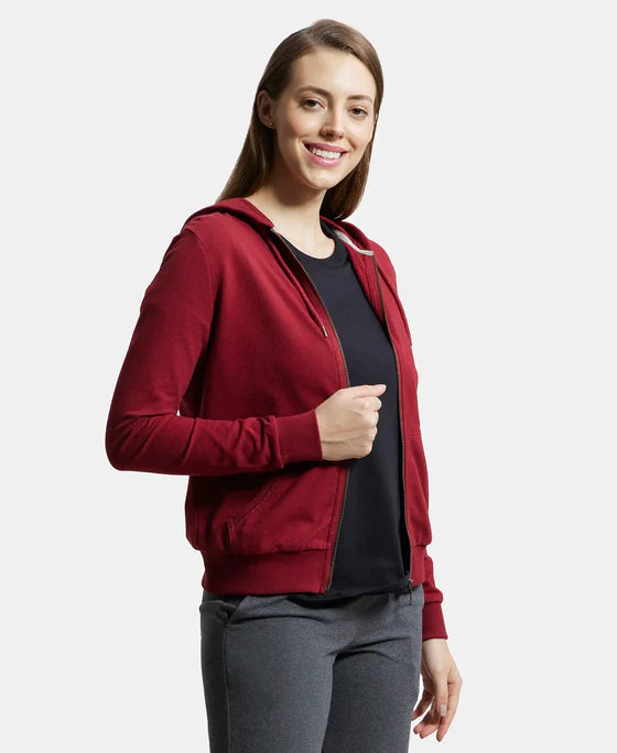 #AW30 Super Combed Cotton French Terry Fabric Hoodie Jacket with Side Pockets