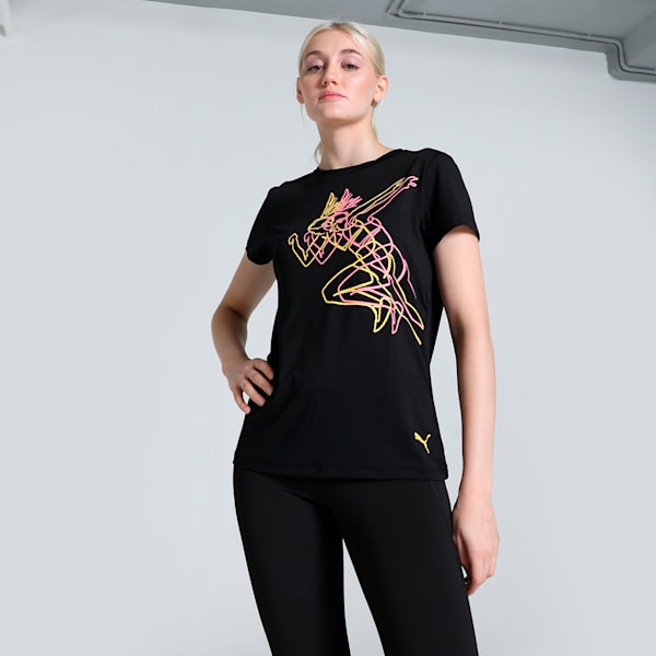 Puma Active Graphic Tee III PUMA Black Women's T-Shirts 52678201