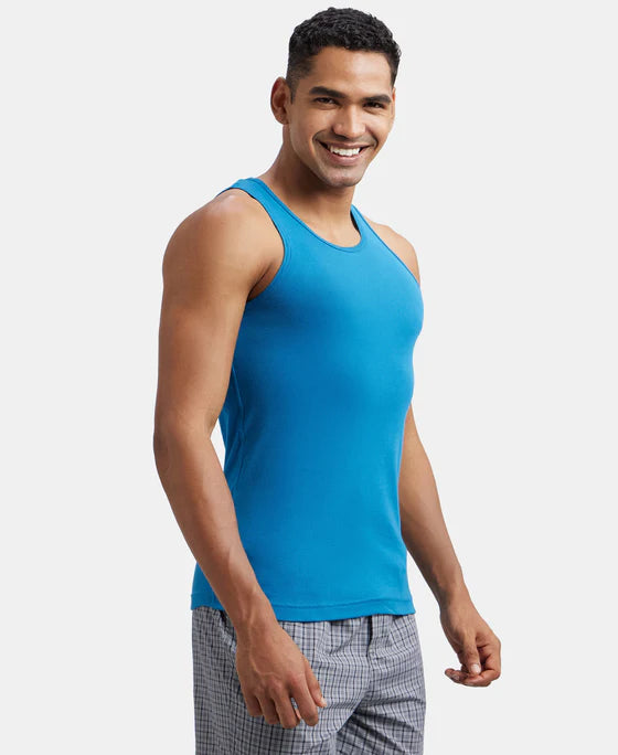 #fp04 Super Combed Cotton Rib Round Neck Sleeveless Vest