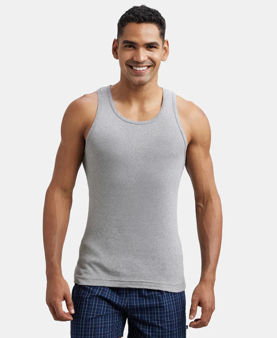 #fp04 Super Combed Cotton Rib Round Neck Sleeveless Vest