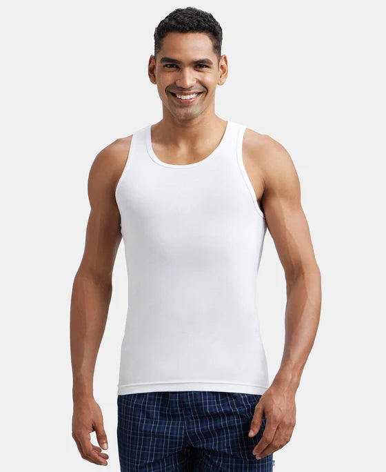 #fp04 Super Combed Cotton Rib Round Neck Sleeveless Vest