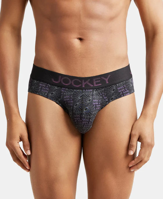 #fp22 Super Combed Cotton Elastane Stretch Printed Brief with Ultrasoft Waistband