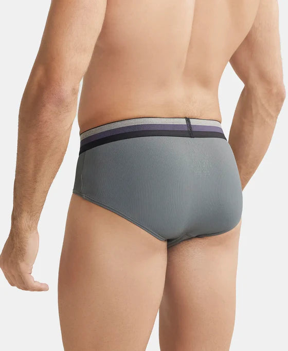 #HG13 Microfiber Elastane Stretch Solid Brief with StayDry Treatment