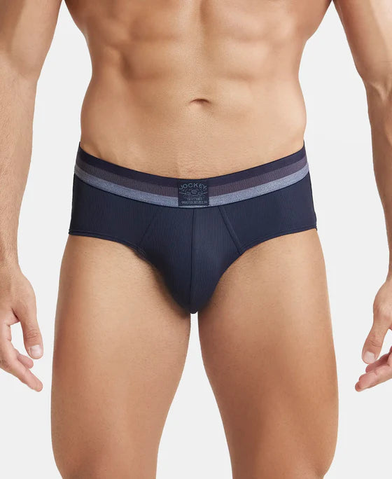 #HG13 Microfiber Elastane Stretch Solid Brief with StayDry Treatment