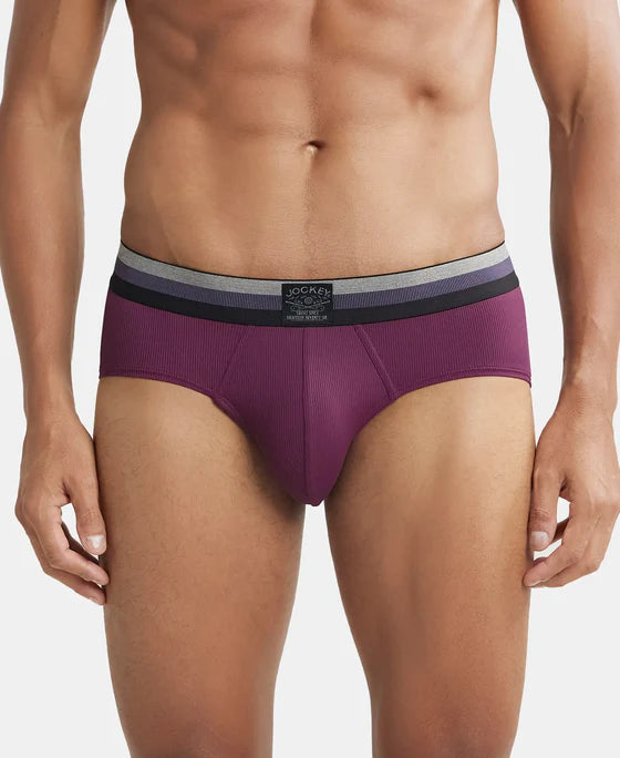 #HG13 Microfiber Elastane Stretch Solid Brief with StayDry Treatment