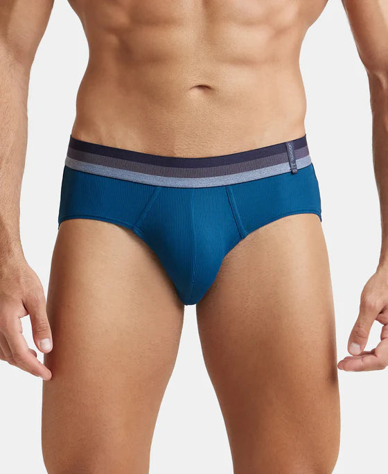 #HG13 Microfiber Elastane Stretch Solid Brief with StayDry Treatment