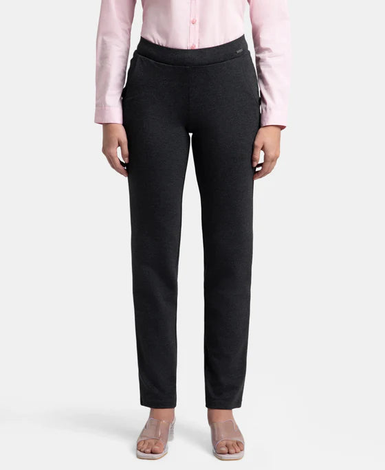 #IW45 Rayon Nylon Elastane All Day Straight Pants with Durable Waistband