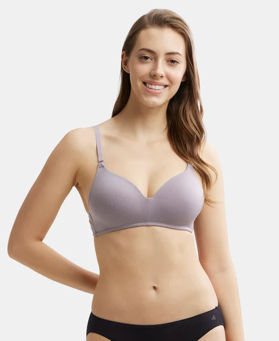 #JW11 Wirefree Padded Tencel Lyocell Elastane Stretch Full Coverage Multiway T-Shirt Bra with Adjustable Straps -