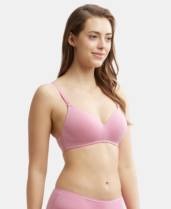 #JW11 Wirefree Padded Tencel Lyocell Elastane Stretch Full Coverage Multiway T-Shirt Bra with Adjustable Straps -