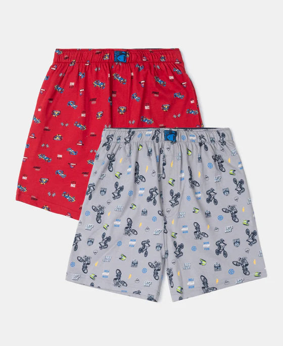 #MB05 Super Combed Cotton Printed Boxer Shorts with Side Pockets