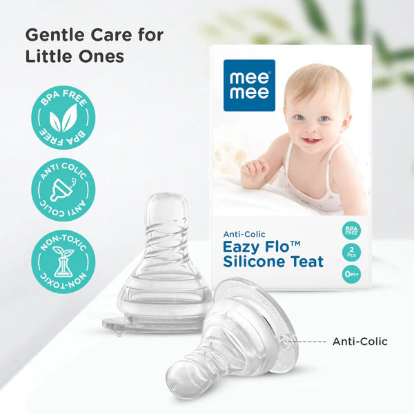 Mee Mee Easy Flo Silicone Teat – BPA-Free, Soft, & Safe for Comfortable Feeding |