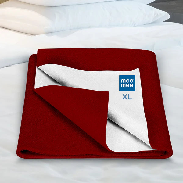 Reusable Water Proof Cotton Bed Protector Sheet/Extra Absorbent Mat/Dry Sheets/Urine Sheet/Dry Mat Small Blue
