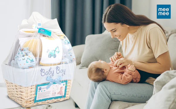 Mee Mee's Pampering Gift Set for New Borns (6 pcs, Blue)