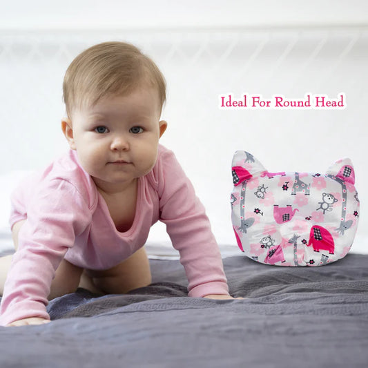 Breathable Baby Pillow with Head Support (Pink)