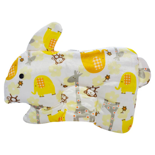 Breathable Baby Pillow with Head Support (White Yellow)
